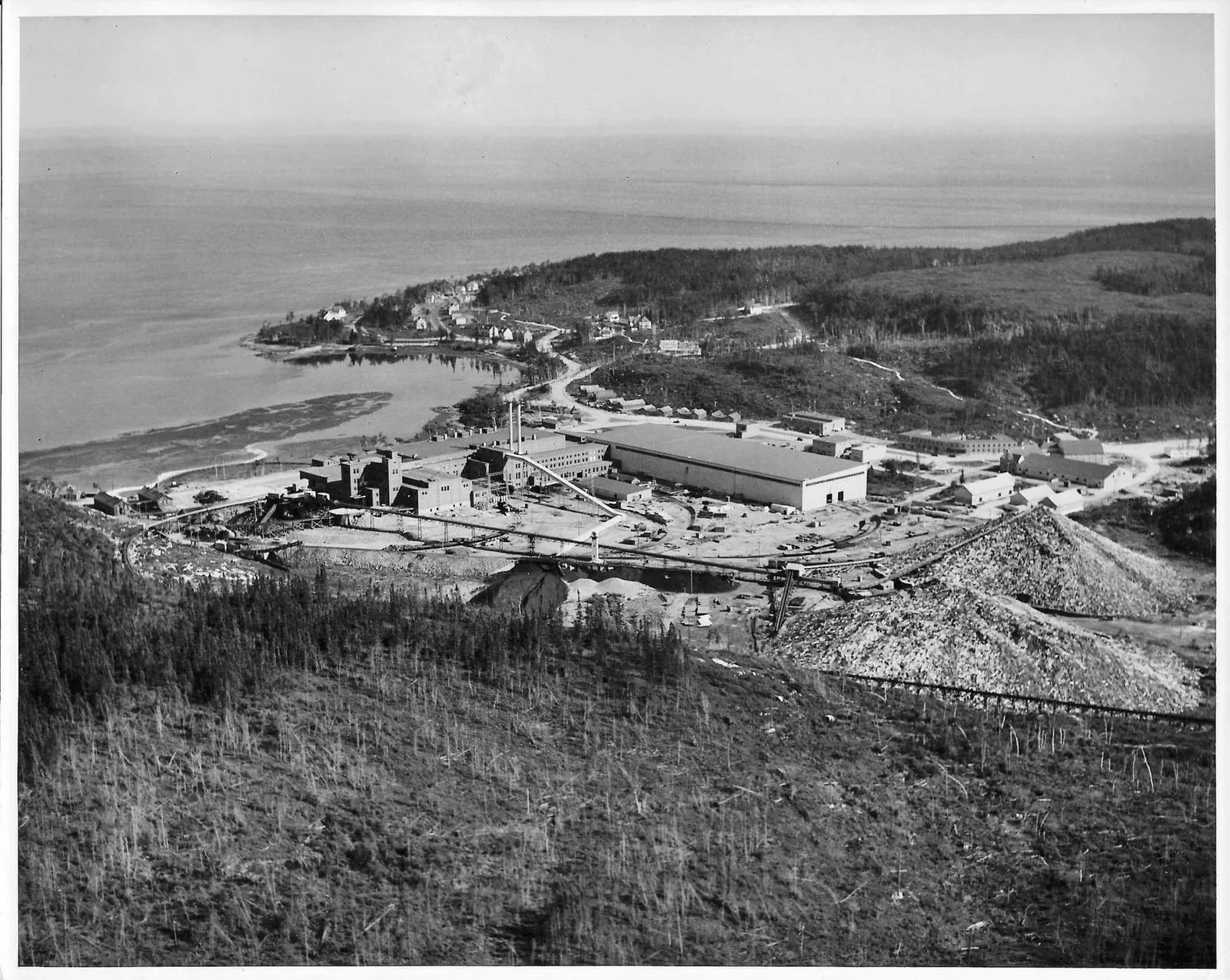 Vista aérea de Baie-Comeau en 1939, fotografía 5