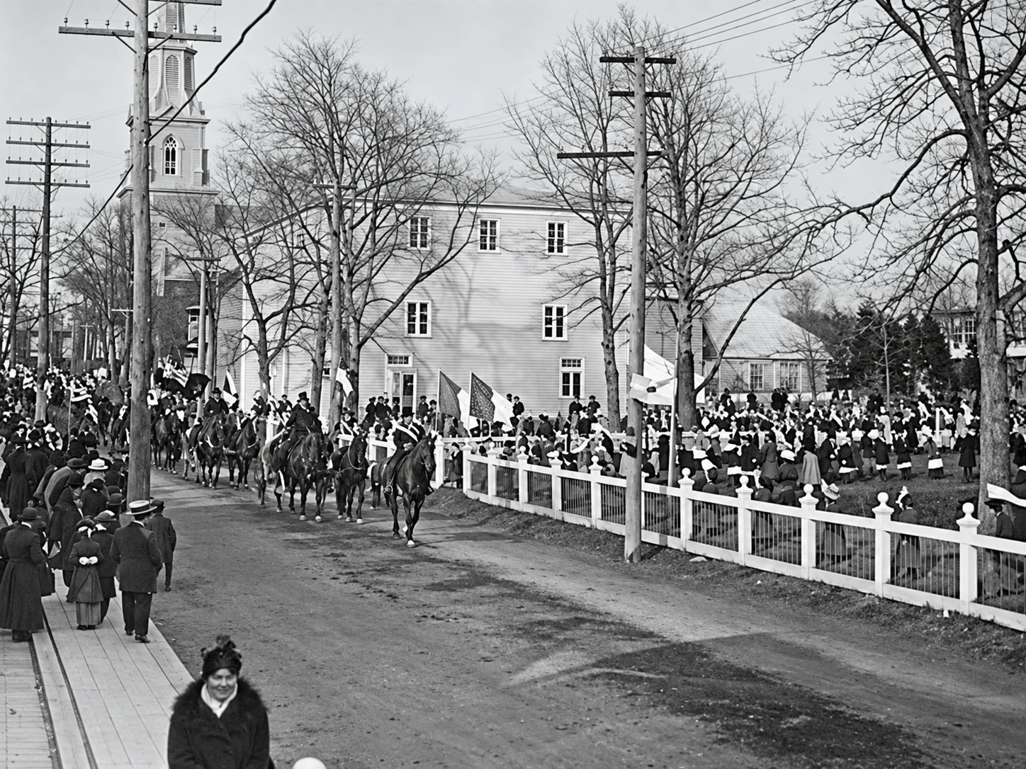 Escena dedsárquica en un pueblo de la región de Rimouski