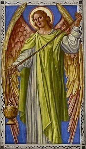 Ángel sosteniendo un incensario