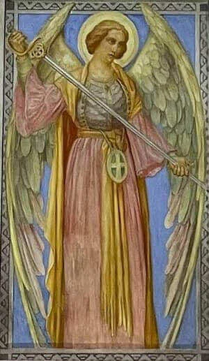 Ángel sosteniendo una espada