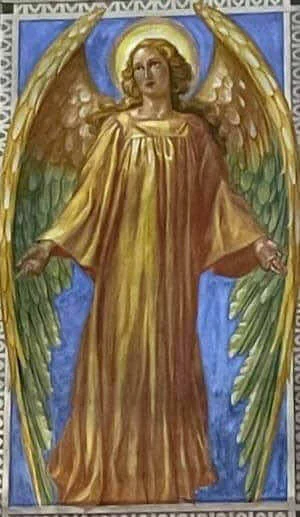 Ángel con las manos abiertas