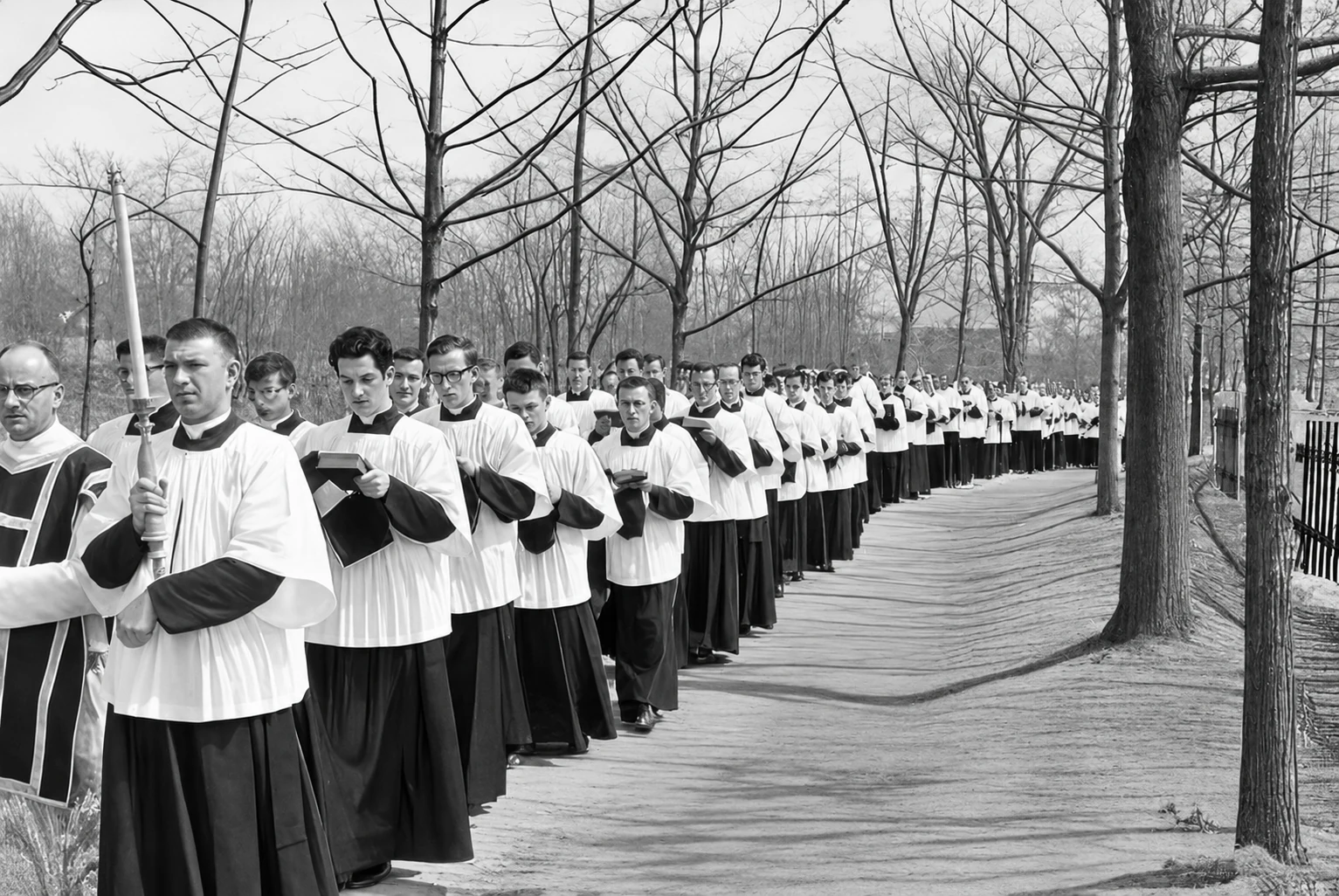 Funerali di padre Alfred Léger nel 1960