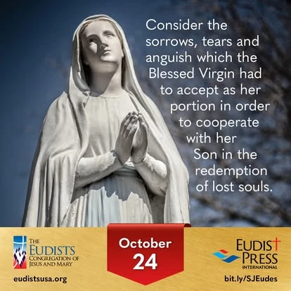 Imagen del 24 de octubre: los dolores de la Santísima Virgen María