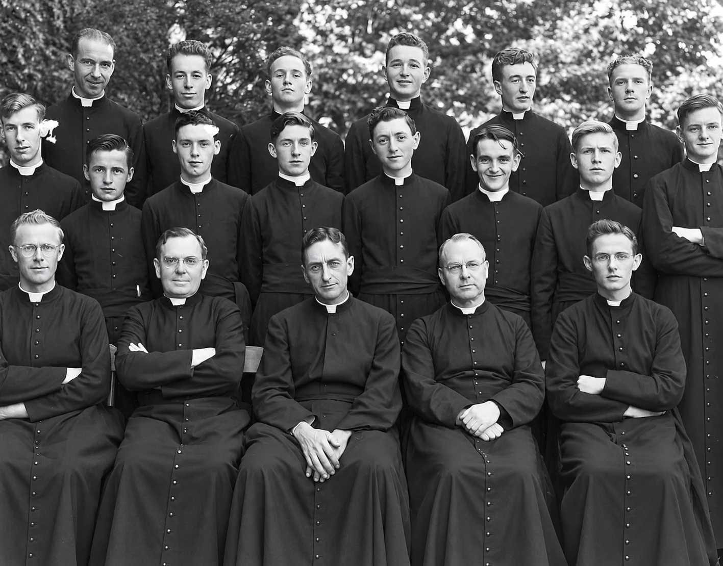 Grupo de seminaristas en 1947